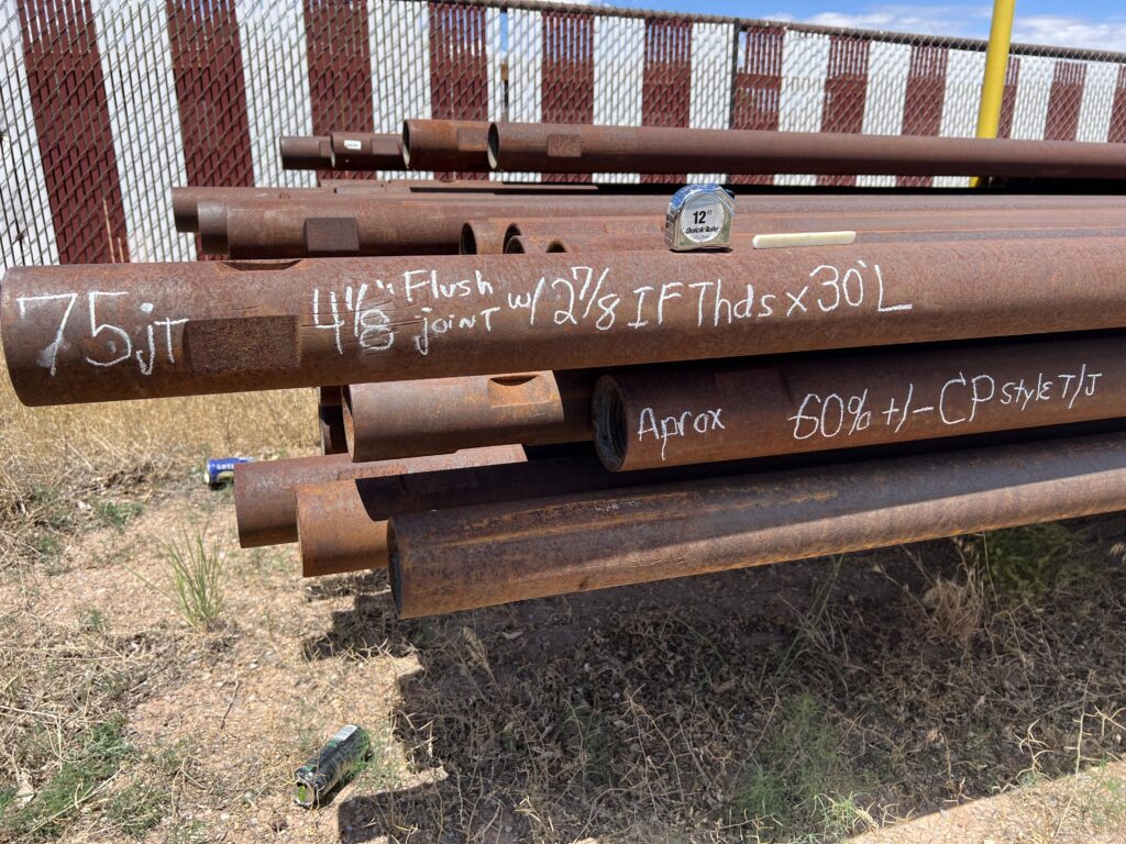 Drill Pipe 4 1/8" x 30'L Flush Joint Beeman Equipment Sales